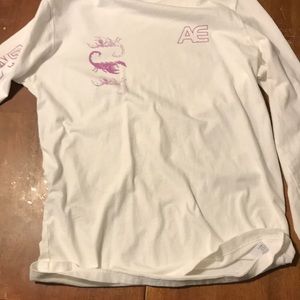 American eagle size small but will fit a medium, I wore it like once